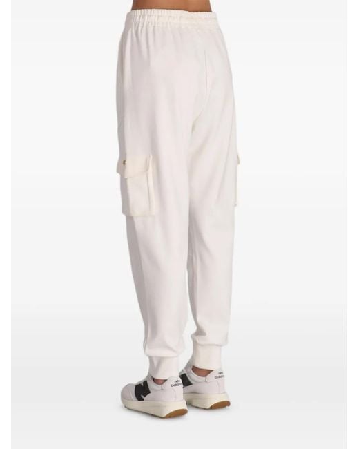 Liu Jo White Cargo-Pocket Track Pants