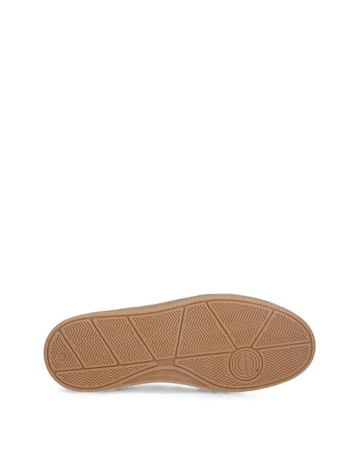 Gant Brown Suede-Panelled Platform Sneakers