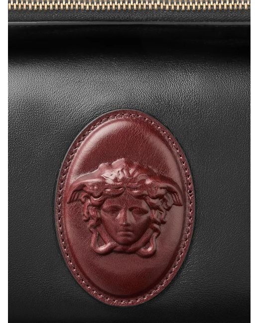 Versace Lou Heuptas Van Nappaleer in het Black voor heren