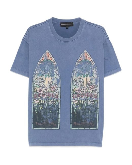 Who Decides War Blue Printed T-Shirt for men