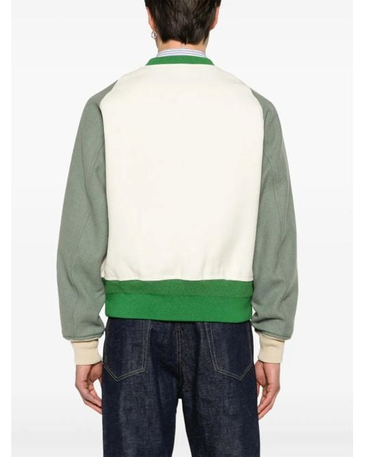 Visvim Filz-Collegejacke Mit Logo-Patch in Green für Herren