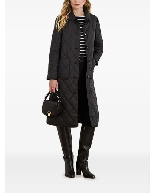 Ralph Lauren キルティング コート Black
