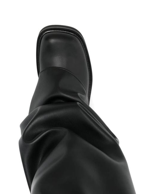 The Attico Black Round-Toe Boots