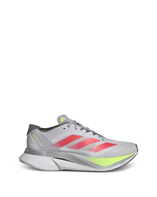 Adidas White Adizero Boston 12 Sneakers