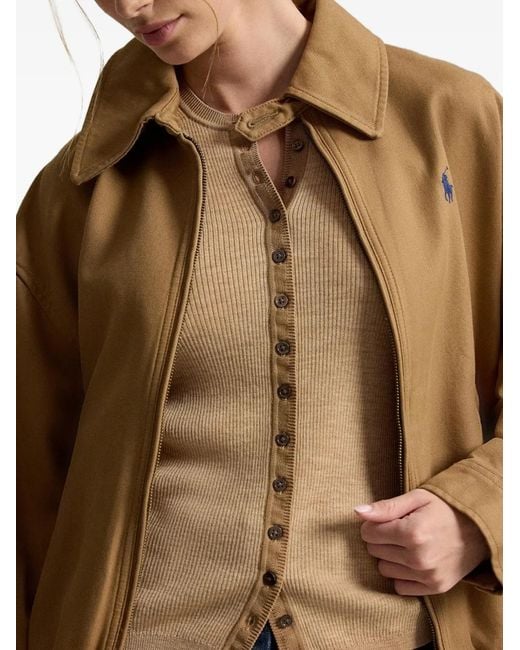 Polo Ralph Lauren Natural Buttoned Ribbed-Knit Cardigan