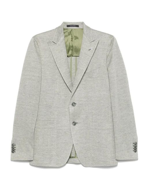 Tagliatore Gray Herringbone Blazer for men