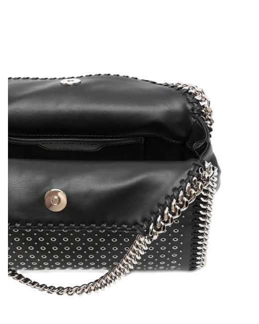 Stella McCartney Black Falabella Eyelet-Embellished Chain Tote Bag