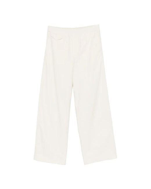 A.P.C. White Elasticated-Waist Trousers for men