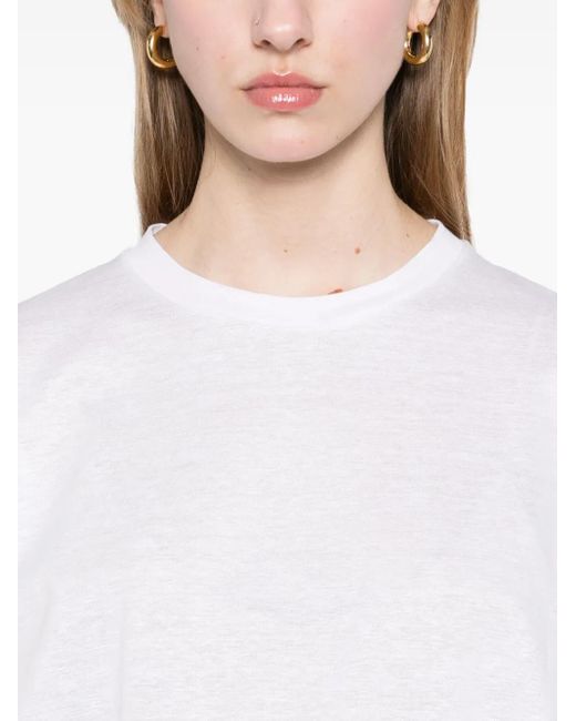 Peserico ドローストリングヘム Tシャツ White