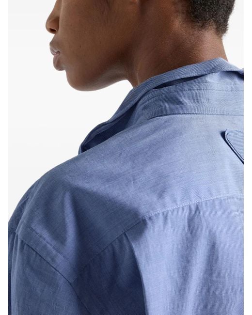 Prada Fil-à-fil シャツ Blue