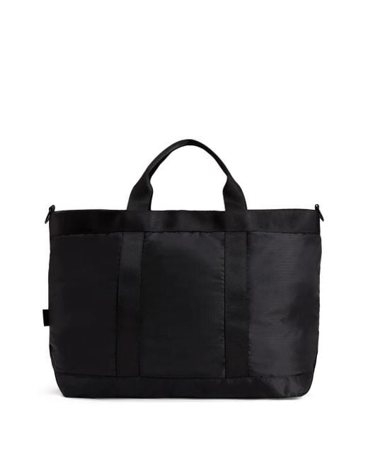 Woolrich Black Pouch-Pocket Tote Bag for men