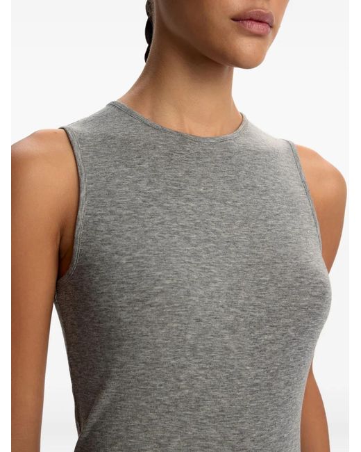 12 STOREEZ Gray Crew-Neck Tank Top
