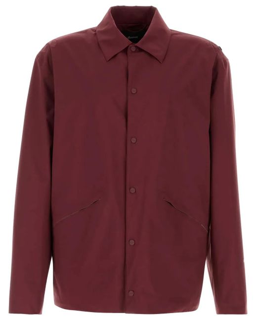メンズ Herno シャツジャケット Red