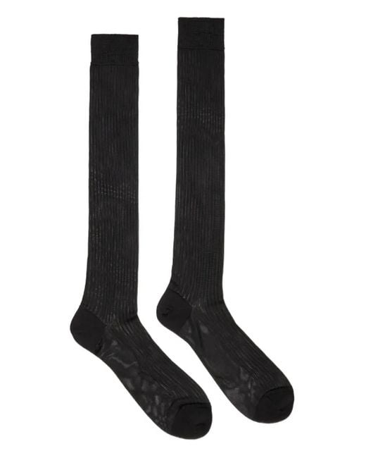DSquared² D2 Classic Geribbelde Kniesokken in het Black voor heren