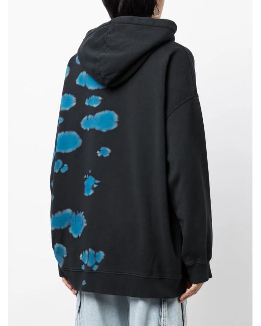 DSquared² Black Asymmetric Slouchy Hoodie