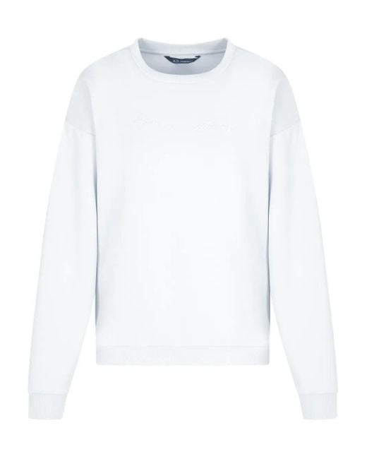 ARMANI EXCHANGE エンブロイダリー スウェットシャツ White
