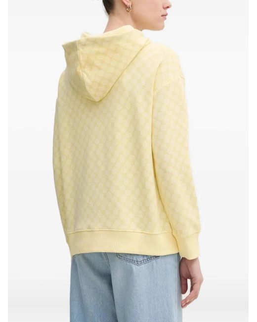 Joop! Blue Pattern-Embellished Logo-Detail Hoodie