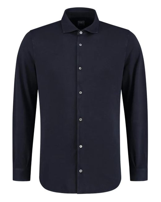 Fedeli Blue Button-Up Shirt for men
