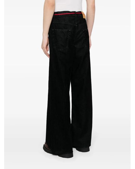 Marni Black Drawstring Flared Trousers for men
