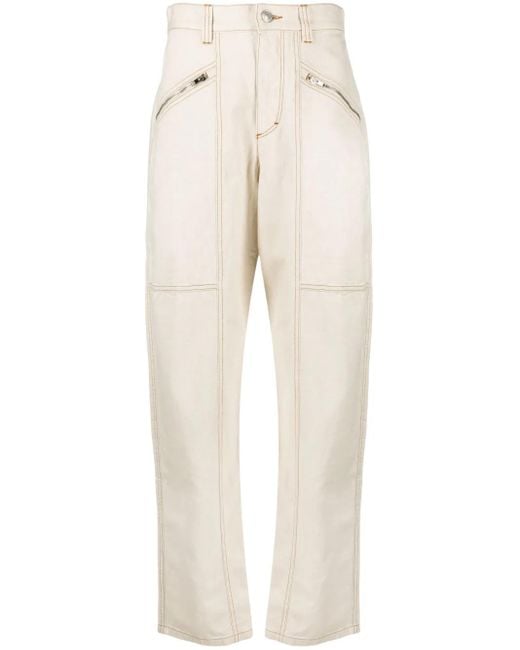 Isabel Marant Natural Fanny Denim Cotton Jeans