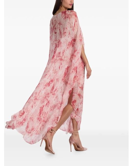 Alice + Olivia Pink Floral-Print Maxi Dress