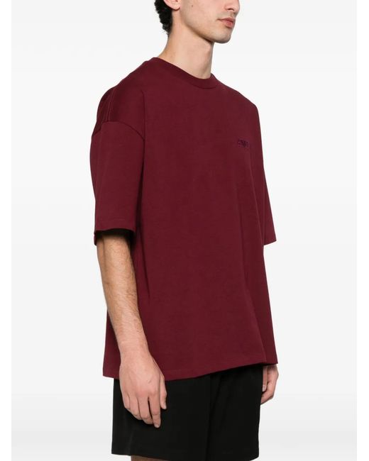 Amiri Red Oversized Cotton T-Shirt for men