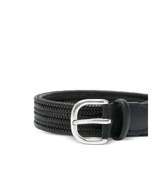 Eraldo Black Braided Belt for men