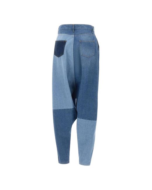Coperni Blue Sarouel Patchwork Jeans