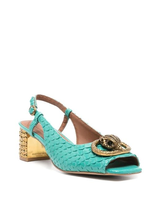 Kurt Geiger Green 60Mm Eagle-Head Sandals