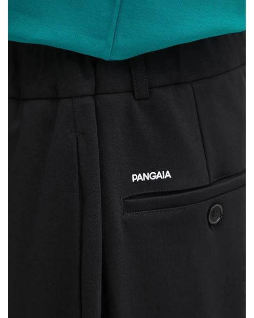 PANGAIA Black Pleated Trousers