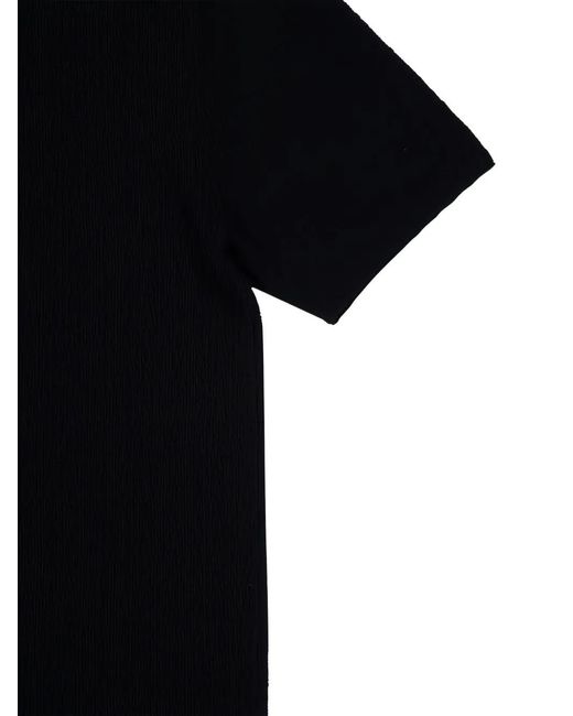 Homme by Michele Rossi Black Knit Polo Shirt for men