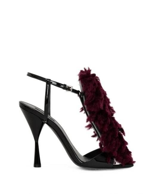 Givenchy Purple Pompom Heeled Sandals