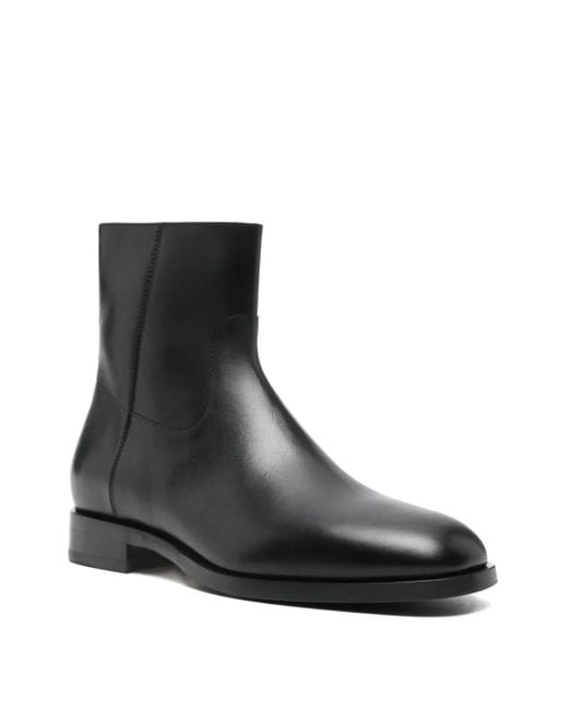 Henderson Black Leather Boots for men
