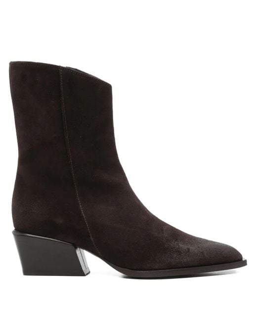 Poeve Black 50Mm Pointed-Toe Block-Heel Boots