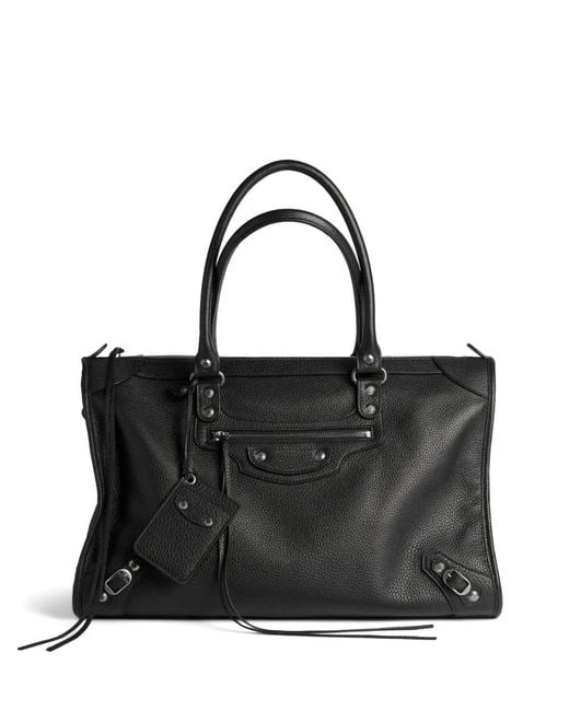 Balenciaga Black Large Le City Business Grained-Leather Holdall Bag for men