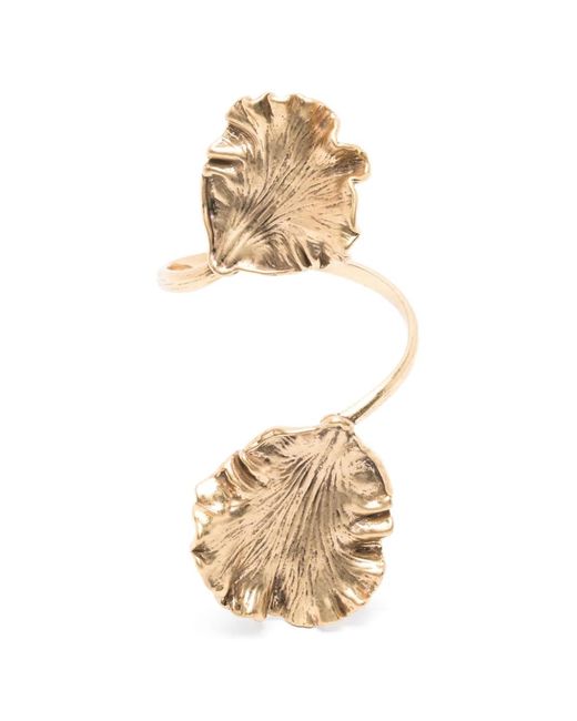 Cult Gaia Metallic Iris Leaf-Detail Bracelet