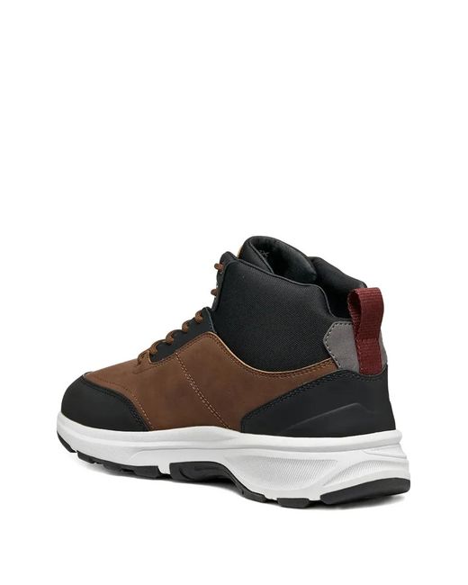 Geox Brown Senales Abx Panelled Lace-Up Boots for men