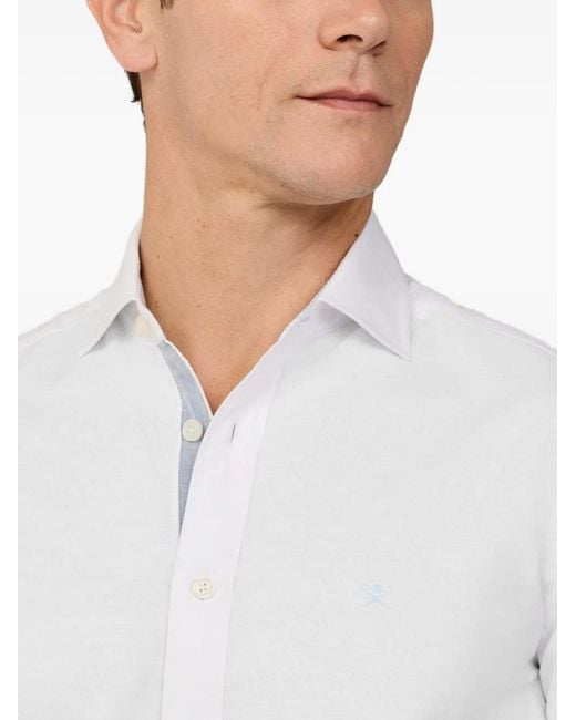 Hackett White Oxford Multi-Trim Shirt for men