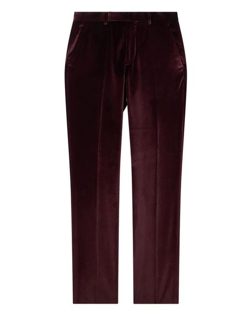 Paul Smith Red Velvet Trousers for men
