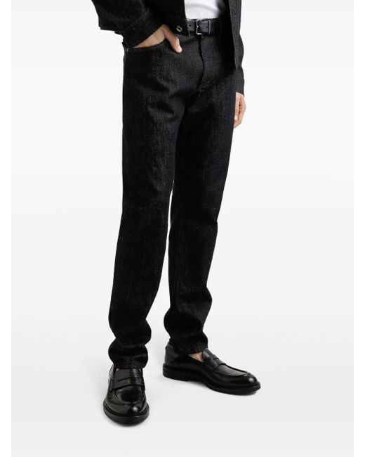 Dolce & Gabbana Straight Jeans Met Logoplakkaat in het Black voor heren
