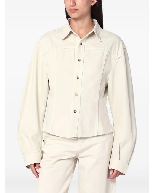 Haikure Natural Buttoned Denim Shirt