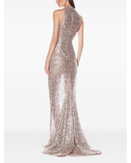 Bronx and Banco White Tessa Halterneck Gown
