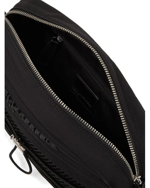 Bolso messenger con placa del logo Karl Lagerfeld de hombre de color Black