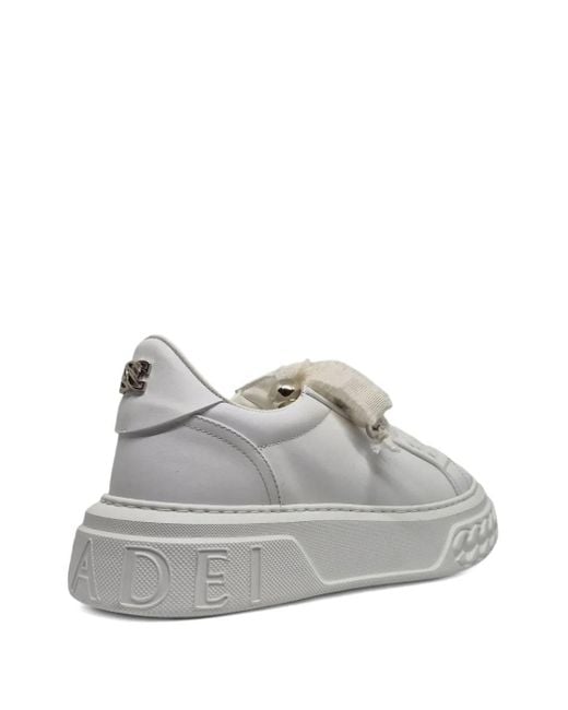 Casadei Gray Off Road Bead-Embellished Sneakers