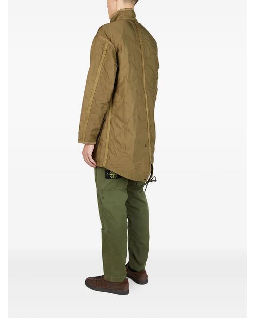 LIBERAIDERS Green Logo-Patch Coat for men