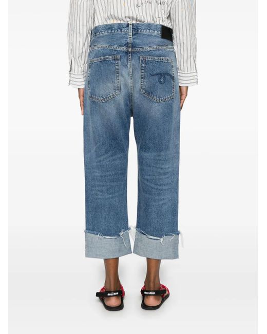 デニム・ジーパン R13 Drop-Crotch Jeans With Whiskering Effect R13 Drop-Crotch Jeans With Whiskering Effect in Blue | Lyst