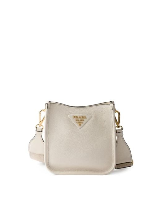 Prada White Mini Leather Shoulder Bag