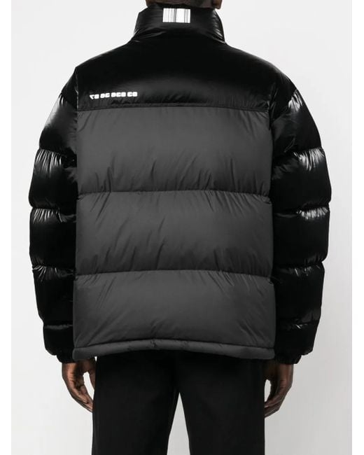 VTMNTS Black Two-Tone Feather-Down Jacket for men