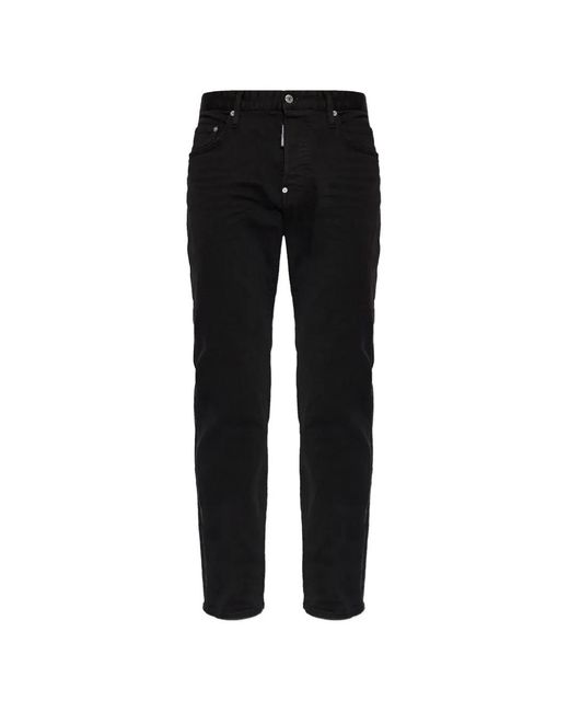DSquared² Black Logo-Detail Jeans for men
