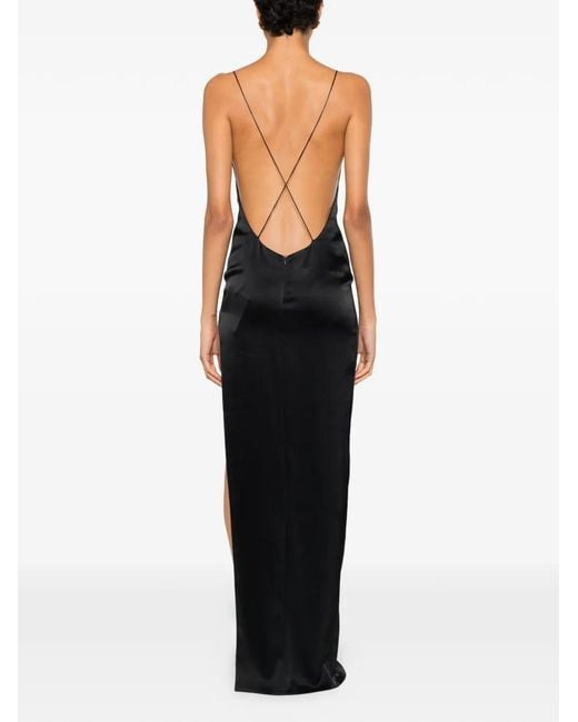 Vestiaire d'un Oiseau Libre Black Tri-Cut Side-Slit Dress